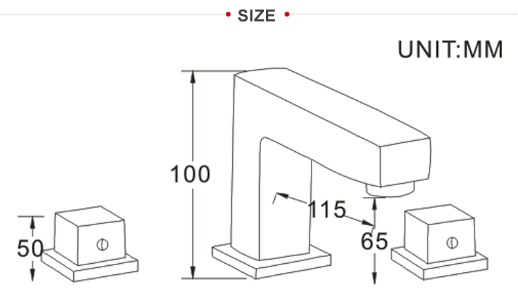 Haijun Hot Selling Upc Double-Handle Three Hole Bathroom Basin Mixer Tap Faucet