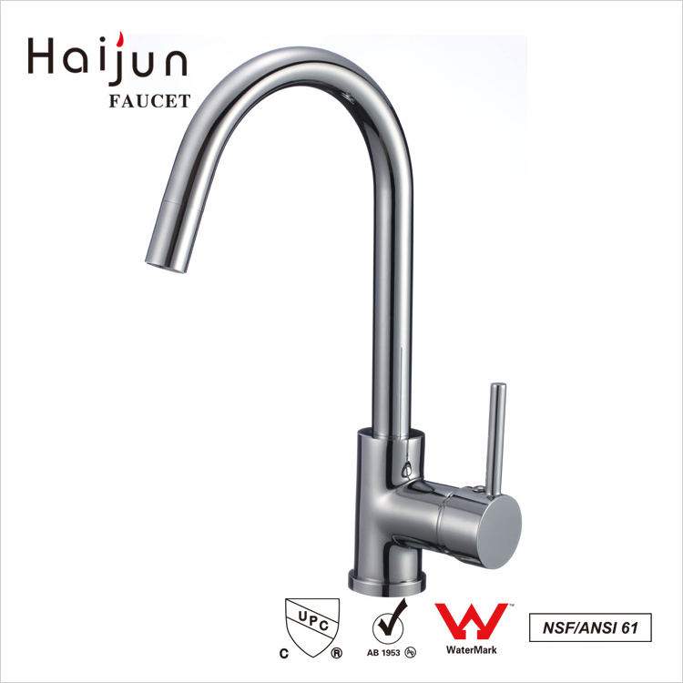 Haijun Cheap Price cUpc Deck-Mounted Brass Single Handle Kitchen Mixer Tap Faucet