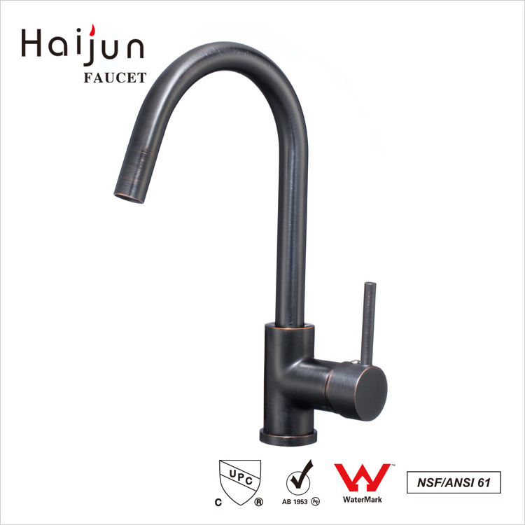 Haijun Cheap Price cUpc Deck-Mounted Brass Single Handle Kitchen Mixer Tap Faucet