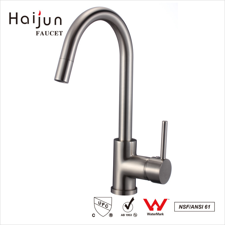 Haijun Cheap Price cUpc Deck-Mounted Brass Single Handle Kitchen Mixer Tap Faucet