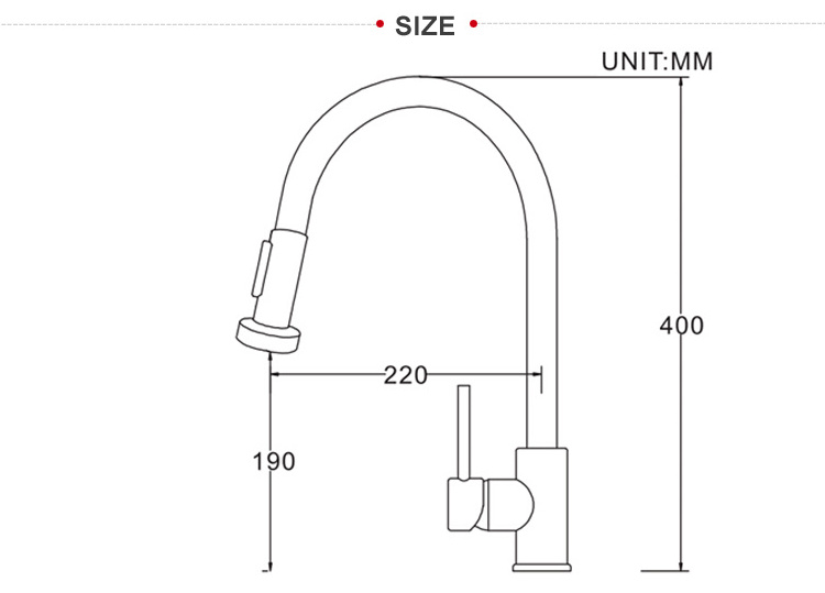 Modern Design Watermark Brass Water Sink Kitchen Tap Mixer Faucet