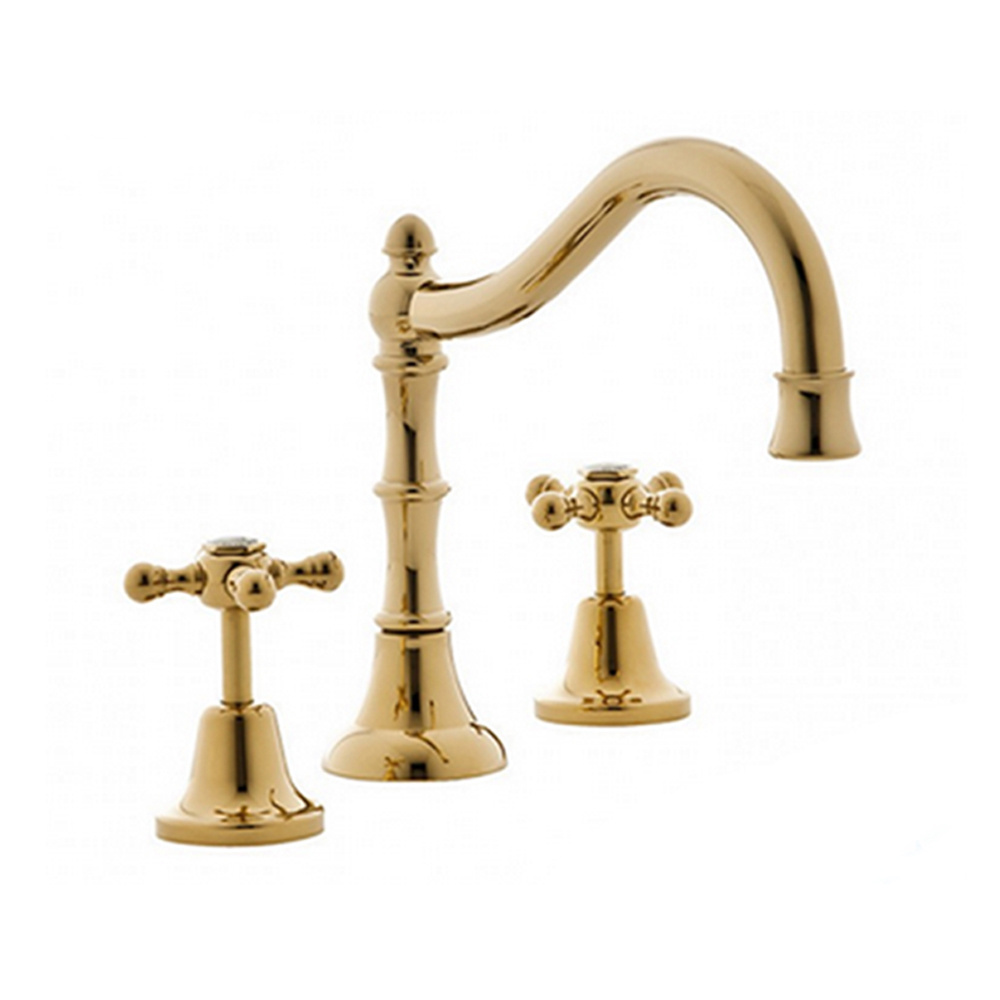 Watermark Fancy 3 Hole Basin Gold Bathroom Faucet