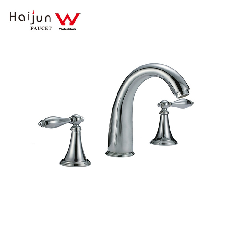 Widespread 8 inch Bathroom Basin Faucet Black 3 Pieces 2 Handles High-Arc Bathroom Faucets