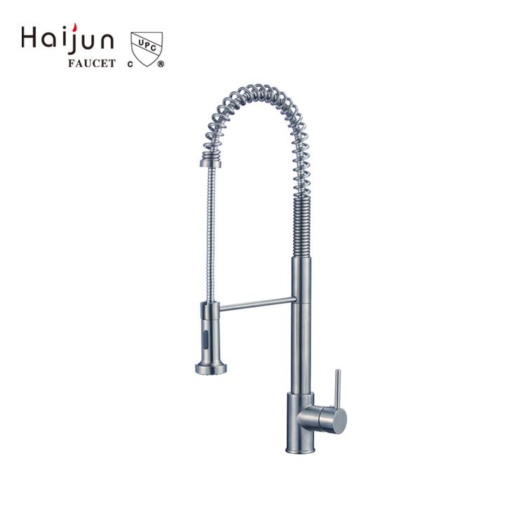 Haijun Contemporary Brass Long Neck Ceramic Cartridge Kitchen Mixer Tap Faucet Flexible pull down Kitchen sink Faucet