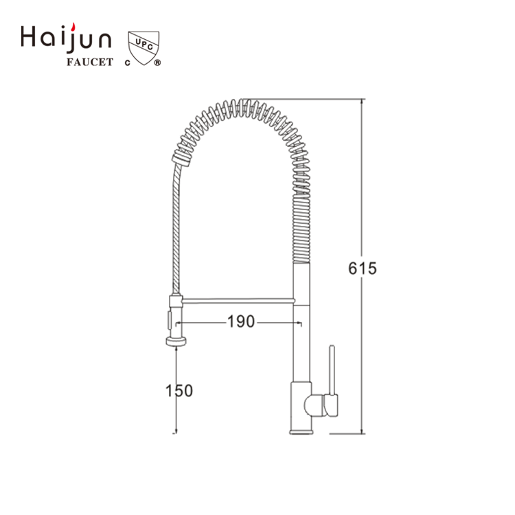 Haijun Contemporary Brass Long Neck Ceramic Cartridge Kitchen Mixer Tap Faucet Flexible pull down Kitchen sink Faucet