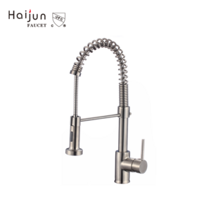 Haijun Contemporary Brass Long Neck Ceramic Cartridge Kitchen Mixer Tap Faucet Flexible pull down Kitchen sink Faucet