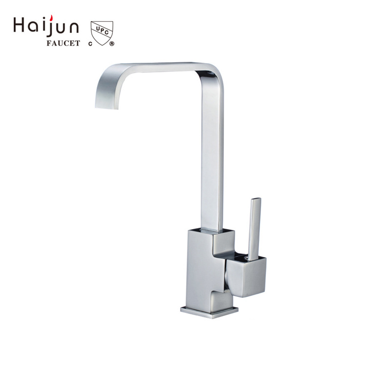 Haijun Wholesale Pull Down Gooseneck Single Handle Kitchen Mixer Tap Faucet