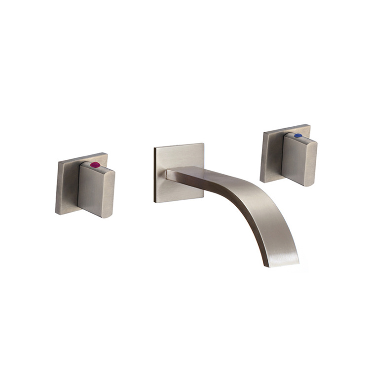 Haijun Cheap 0.1~1.6MPa Double Handle Wall Mount Bathroom Basin Faucets