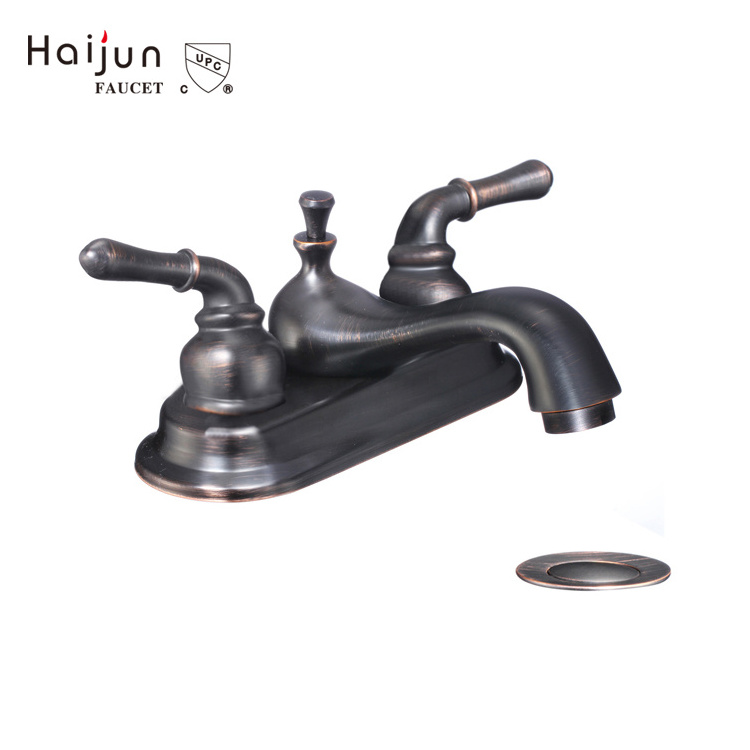 Haijun Modern 3 Holes Wash Hand Pull Down Water Sink Bathroom Basin Mixer Tap Faucet