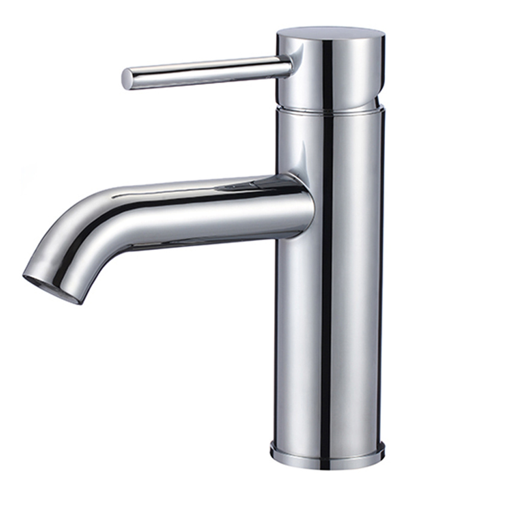 Modern Contemporary Ceramic Polished Single hole bathroom mixer tap Watermark Thermostatic Hotel Bathroom Basin Tap Faucet