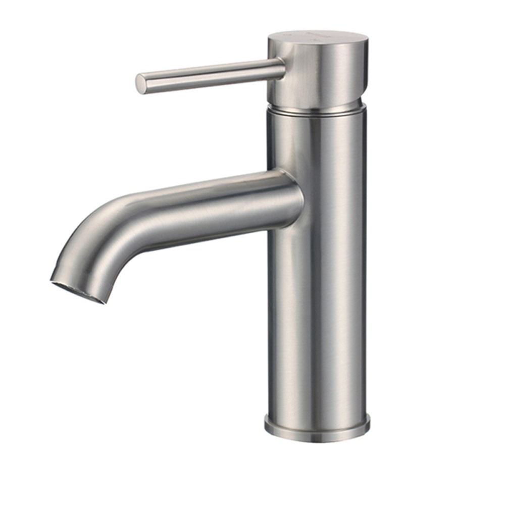 Modern Contemporary Ceramic Polished Single hole bathroom mixer tap Watermark Thermostatic Hotel Bathroom Basin Tap Faucet