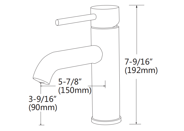 Modern Contemporary Ceramic Polished Single hole bathroom mixer tap Watermark Thermostatic Hotel Bathroom Basin Tap Faucet