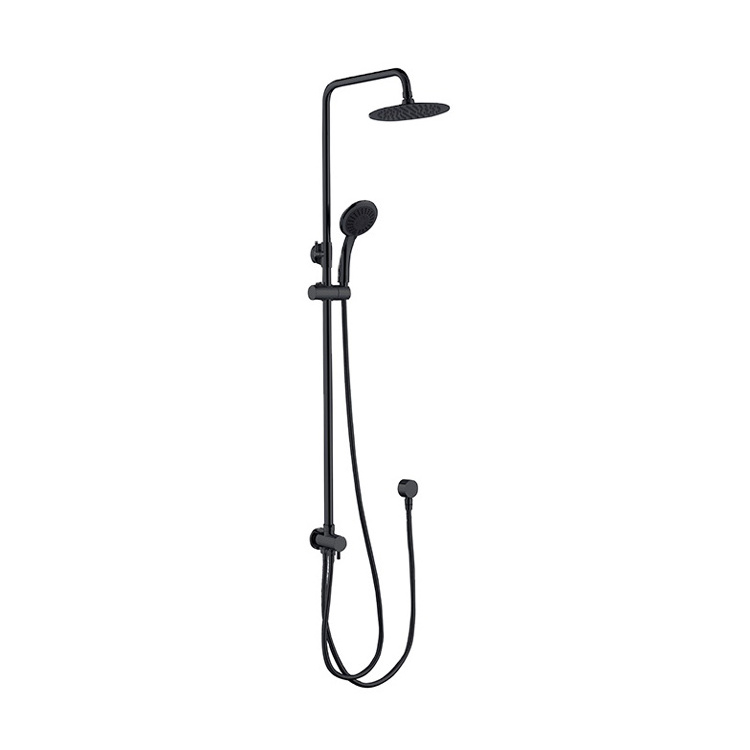 Australian 3 Hole Matt Black Modern Bathroom Shower Set Faucet