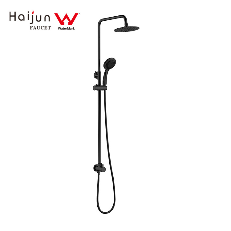 Australian 3 Hole Matt Black Modern Bathroom Shower Set Faucet