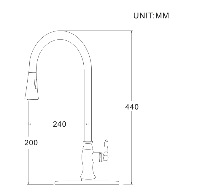 Haijun Upc Warranty 360 degree swivel adjustable pull out kitchen sink water faucet spray head