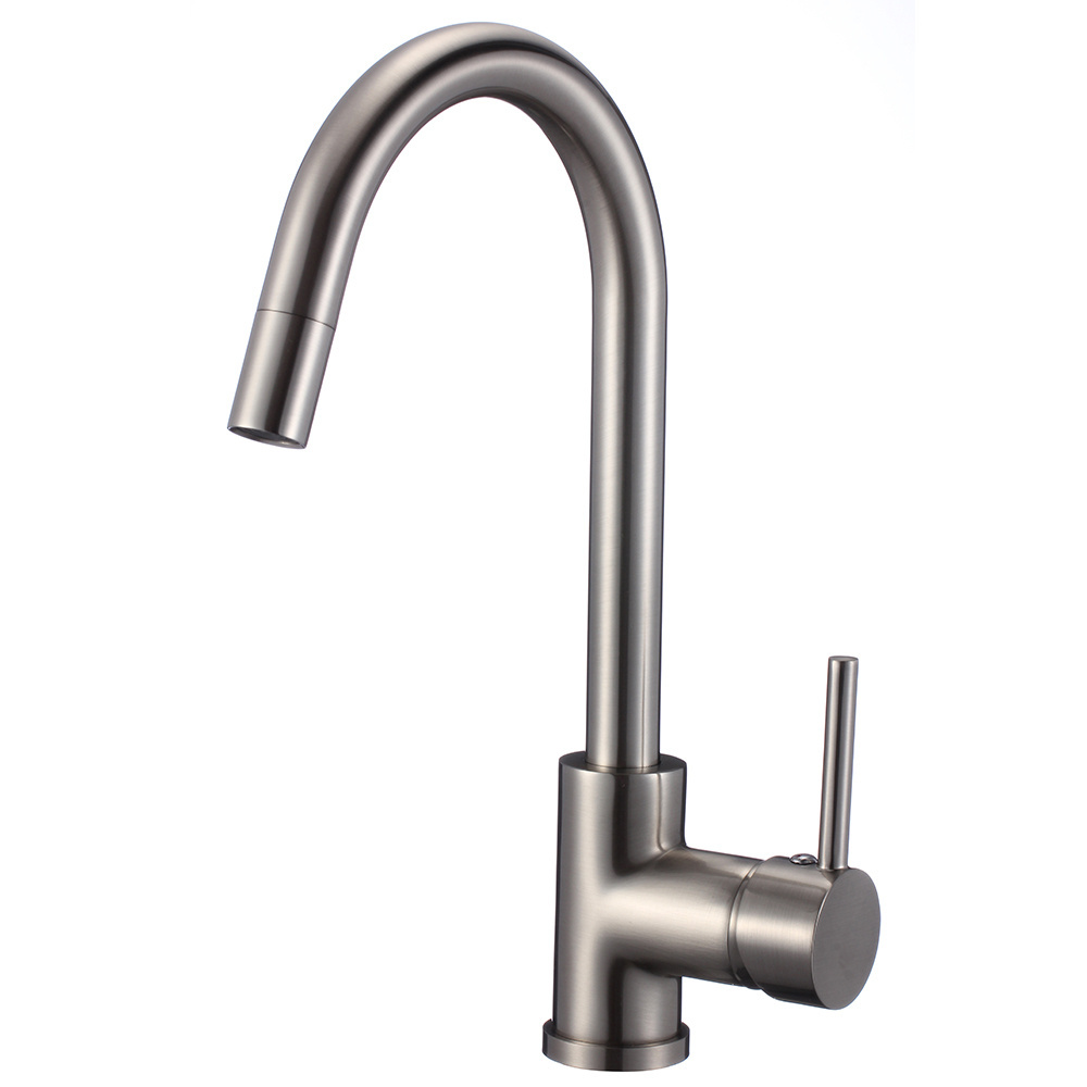 Kitchen Cabinets Design Faucet Brass Chrome Pull Out Kitchen Faucet with Sink Soap Dispenser