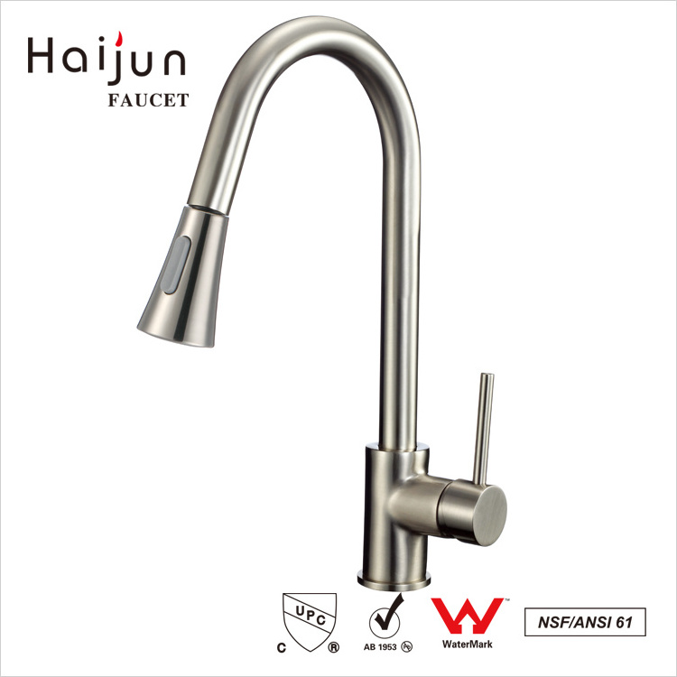 Haijun Fashion Design Upc Warranty Flexible Hose Water Sink Mixer Faucet Tap For Kitchen