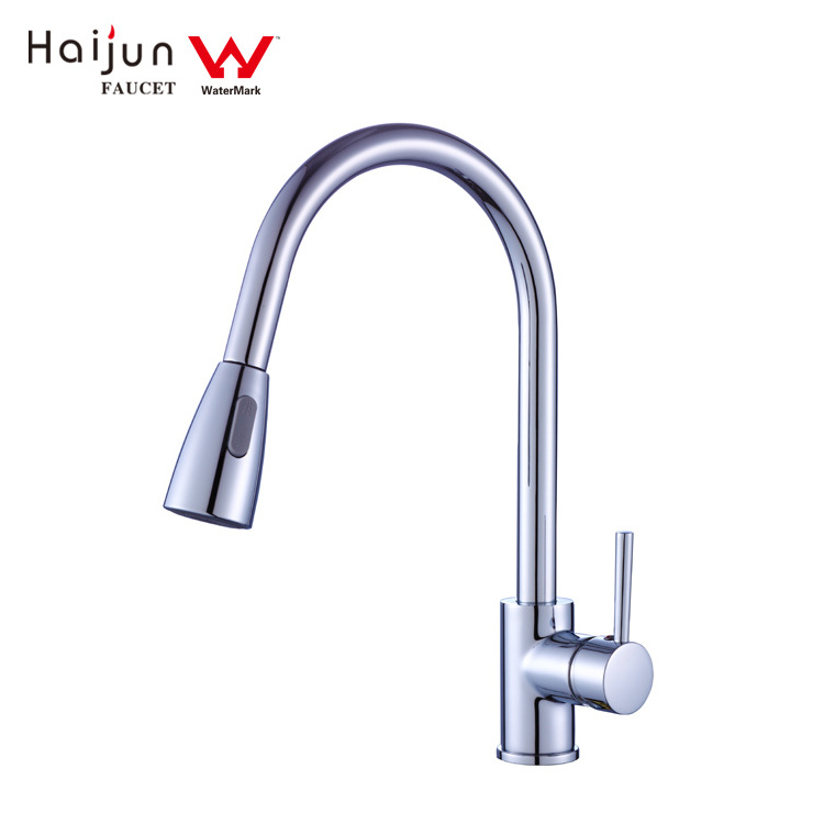 Watermark Single Handle Pull Down Faucets Brass Kitchen Faucet Hot and Cold Water Tapware Ceramic Polished Modern Contemporary