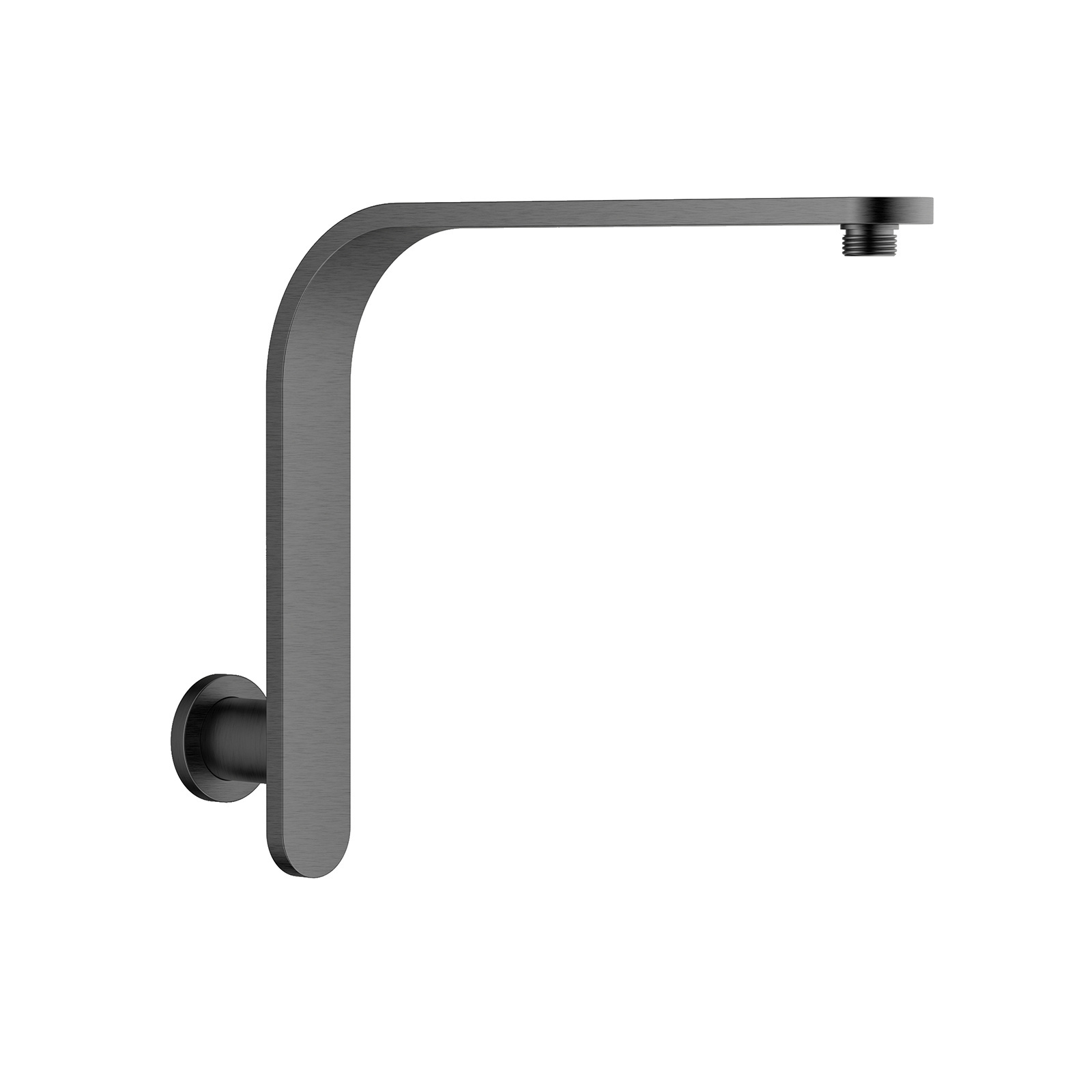 Wels Matte Black Square Brass Shower Arm Extension Wall Gooseneck Dropper For Head