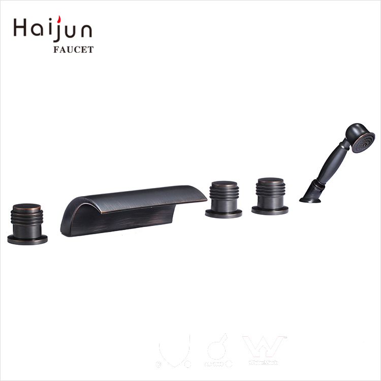 Haijun Hot Items robinet baignoir cUpc Triple Handle 5 Holes Bathroom Thermostatic Bathtub Faucets