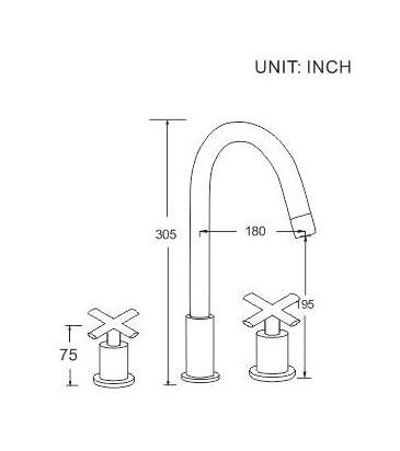 cUpc ISO 9001:2008 Dual Handle Bathtub Brass Faucet Nicoli Widespread Bathroom Faucet Chrome, Bathroom Faucet 3 Hole