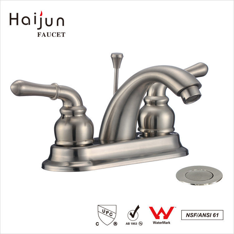 Haijun Australian Watermark Thermostatic Black Bathroom 3 Holes Two Handles Mixer Tap Faucet