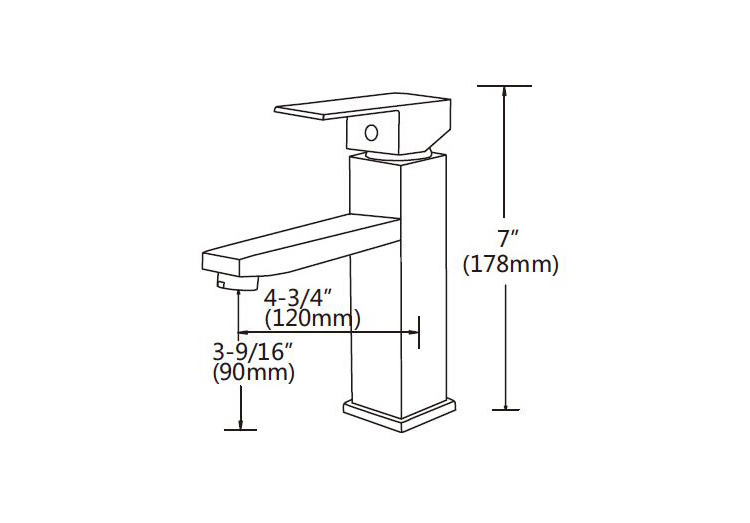 Watermark Wels Hot Cold Single Handle Brass Basin Mixer Faucet