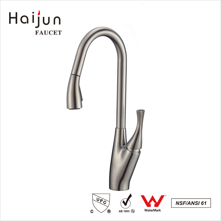 Haijun 2019 Upc Warranty Long Neck Copper Single Handle Thermostatic Kitchen Faucet