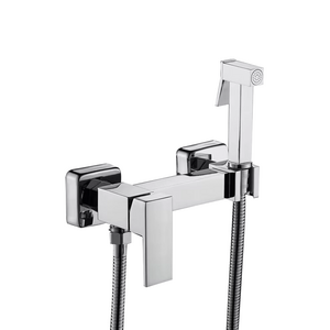 Concealed Toilet Shattaf Sprayer Douche Hygienic Shower Chrome Bidet Faucet Cold Hot Water Tap Handheld Bidet Spray Shower Set