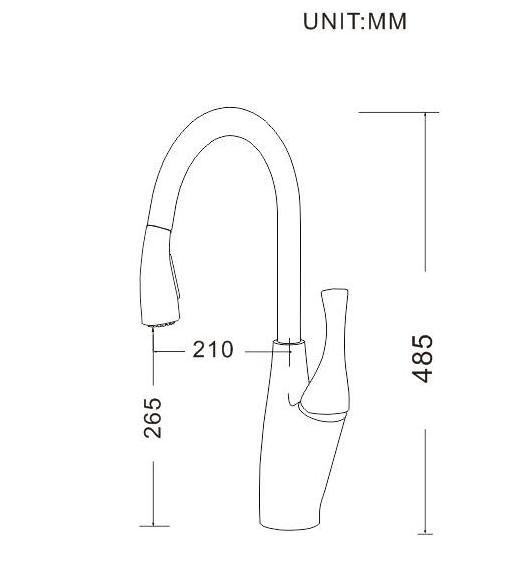 Haijun 2019 Upc Warranty Long Neck Copper Single Handle Thermostatic Kitchen Faucet