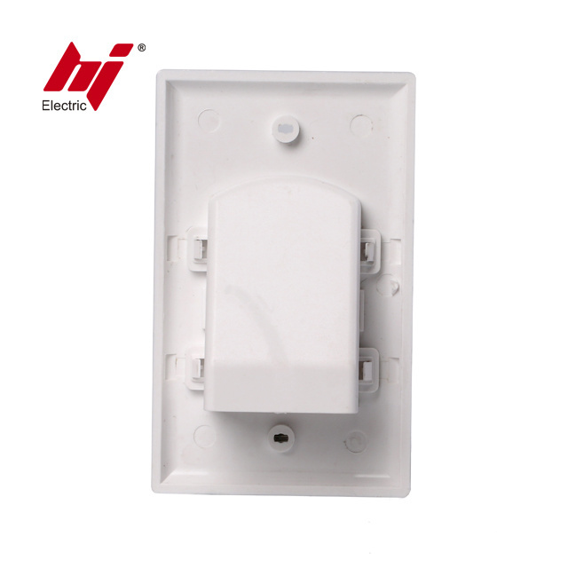 1-Gang Low Recessed Voltage Pass Through Audio Video Cable Wall Plate