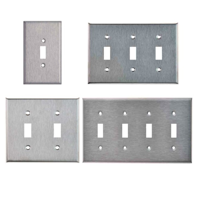 American Style Wallplate 1 Gang Toggle Switch Cover Stainless Steel Switch Cover