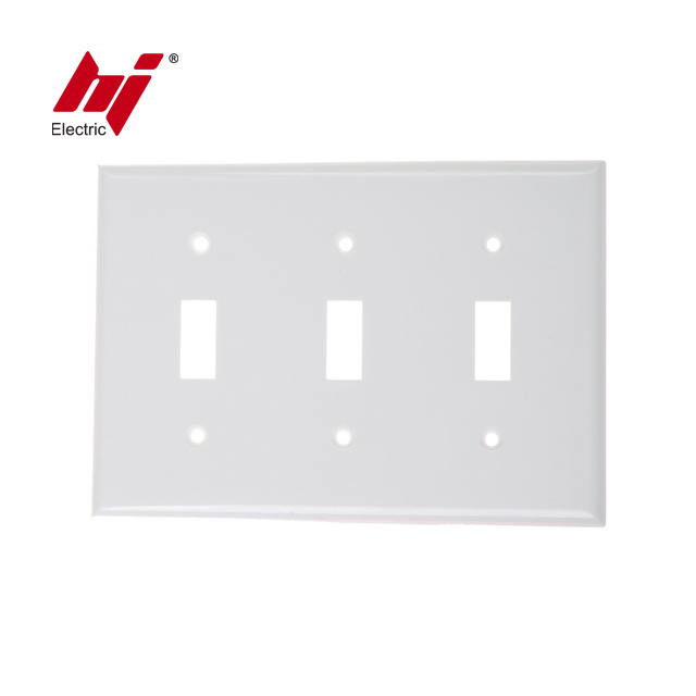 High Quality American Plastic Wall Plate  5 Gang Toggle Switch Cover UL approved