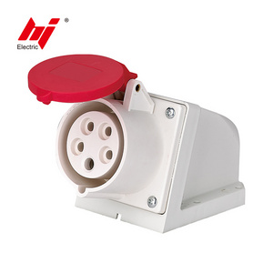 IP44 CEE 5 Pin Surface Mounted Socket Outlets 32 A Industrial Plug Socket