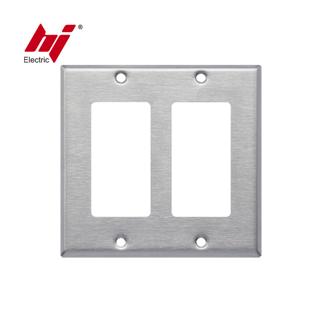 Home Electrical Outlet Cover Rocker /Decorator/GFCI Wall Switches Stainless Steel Cover Plate