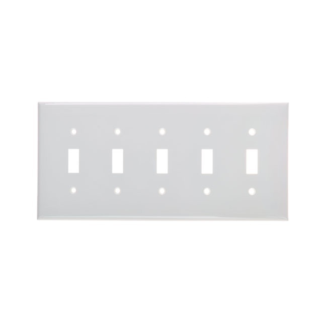 High Quality American Plastic Wall Plate  5 Gang Toggle Switch Cover UL approved