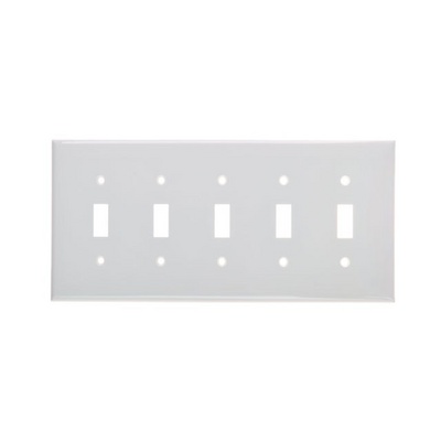 High Quality American Plastic Wall Plate  5 Gang Toggle Switch Cover UL approved