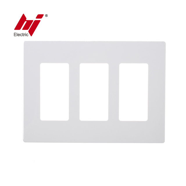 2-Gang Screwless Decorator Switch/Outlet Wall Plate White