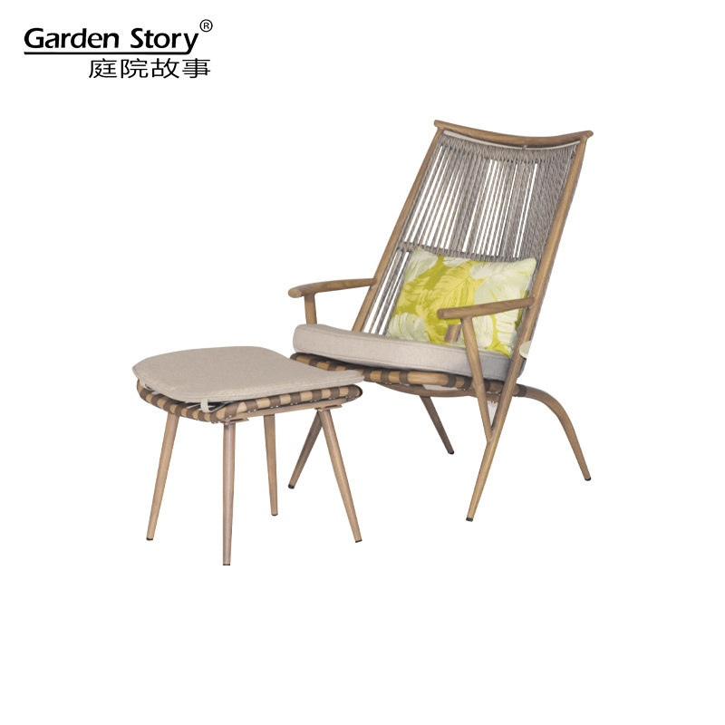 Garden story Luxury Outdoor Rattan Weaving Sun Bed All Weather Hotel Poolside Furniture Lounge Bed Garden Day Bed