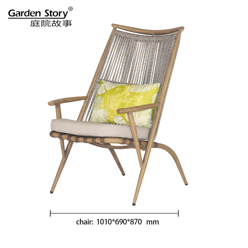 Garden story Luxury Outdoor Rattan Weaving Sun Bed All Weather Hotel Poolside Furniture Lounge Bed Garden Day Bed