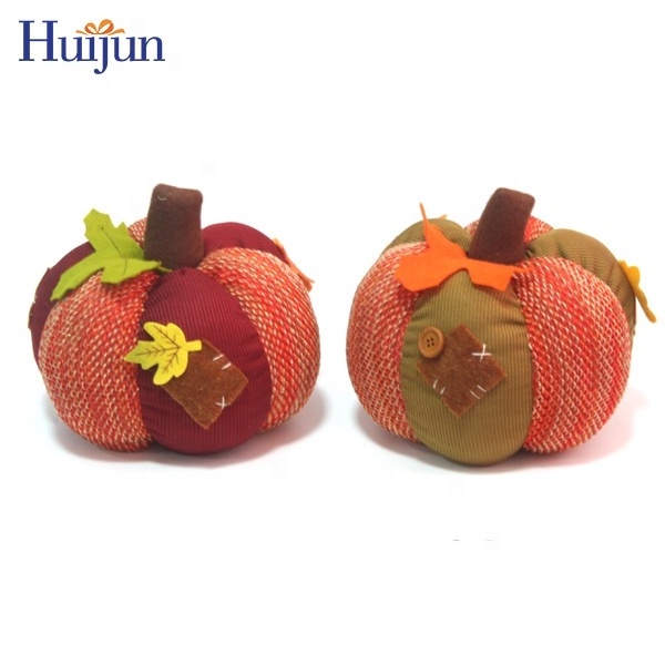 Wholesale High Quality Halloween Cloth Pumpkins Fall Harvest Thanksgiving Decoration Tabletop Centerpieces