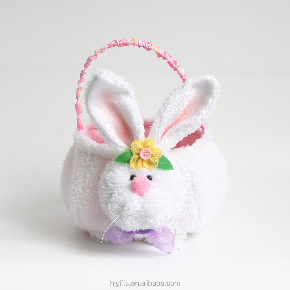 Wholesale custom Top Cute Easter Basket with Rabbit Bunny & Duck & Sheep Easter Bunny Bucket