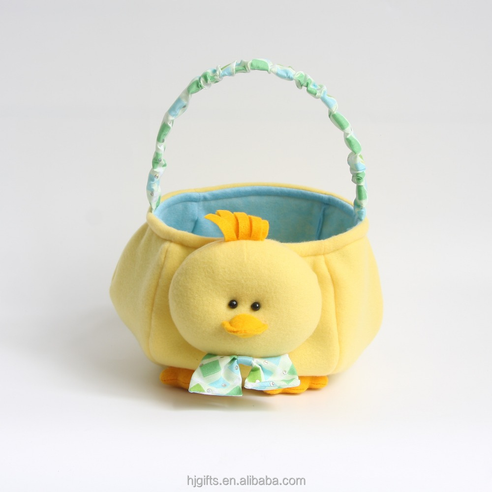 Wholesale custom Top Cute Easter Basket with Rabbit Bunny & Duck & Sheep Easter Bunny Bucket