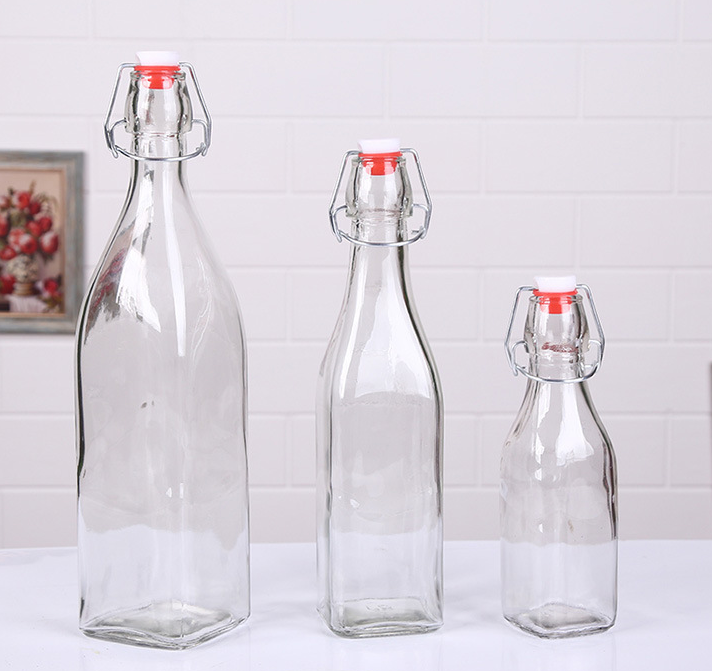 Swing top 250ml 500ml 1000ml glass cooking oil bottles wholesale