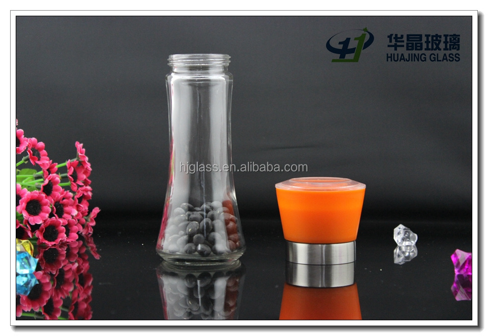 hot sale 170ml unique glass pepper and salt grinder for wholesale