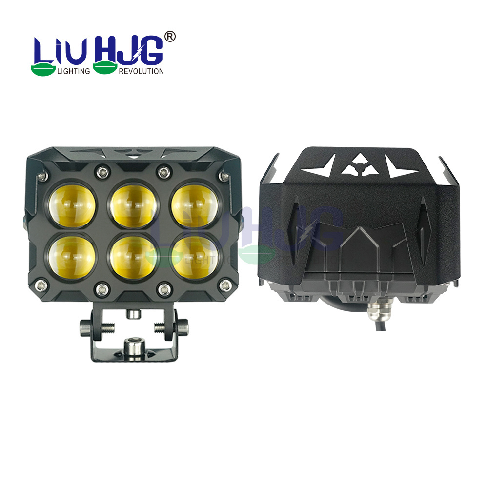 HJG 6 Lens plus motorcycle led headlight drl led fog lamp led fog driving lights for motorcycle accessories