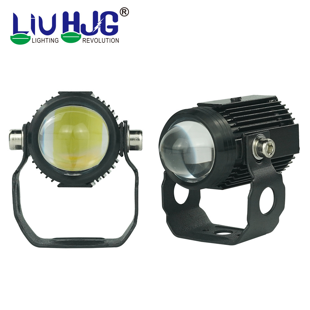 Motorcycle LED Spotlight Headlight Dual colour LED Lens Hi/Low beam Driving Spot Fog Light For moto 12V External auxiliar farol