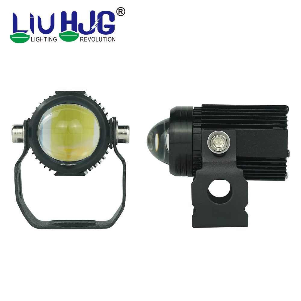 Motorcycle LED Spotlight Headlight Dual colour LED Lens Hi/Low beam Driving Spot Fog Light For moto 12V External auxiliar farol