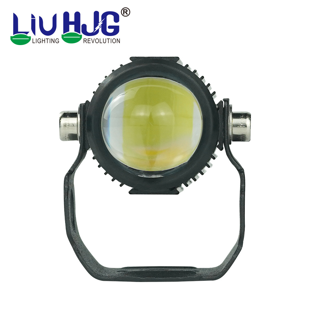 Motorcycle LED Spotlight Headlight Dual colour LED Lens Hi/Low beam Driving Spot Fog Light For moto 12V External auxiliar farol