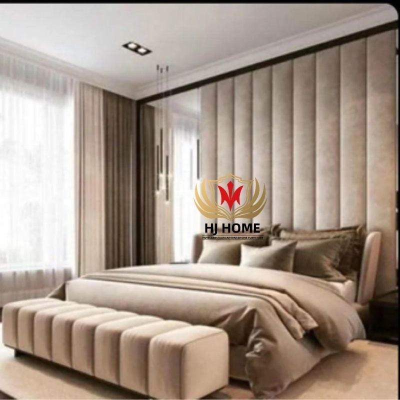 HJ HOME Factory customized fabric soft wall panel king queen double children bed headboard upholstered wall panels